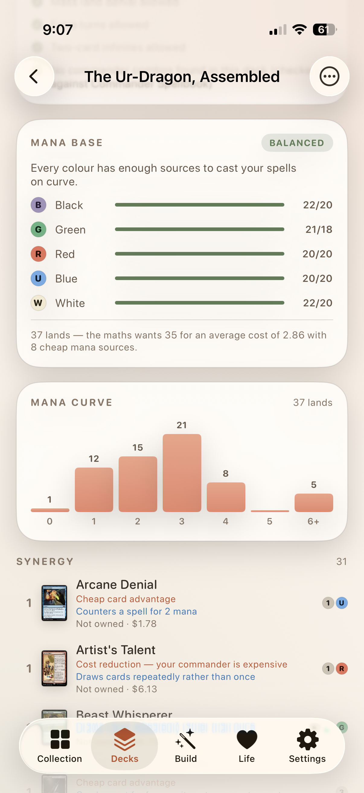 The mana base report and the curve